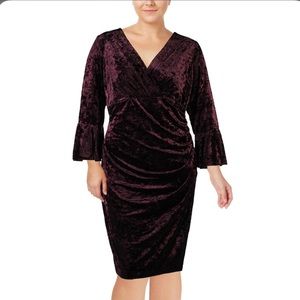 Ralph Lauren Womens Plus Velvet Bell Sleeve 113